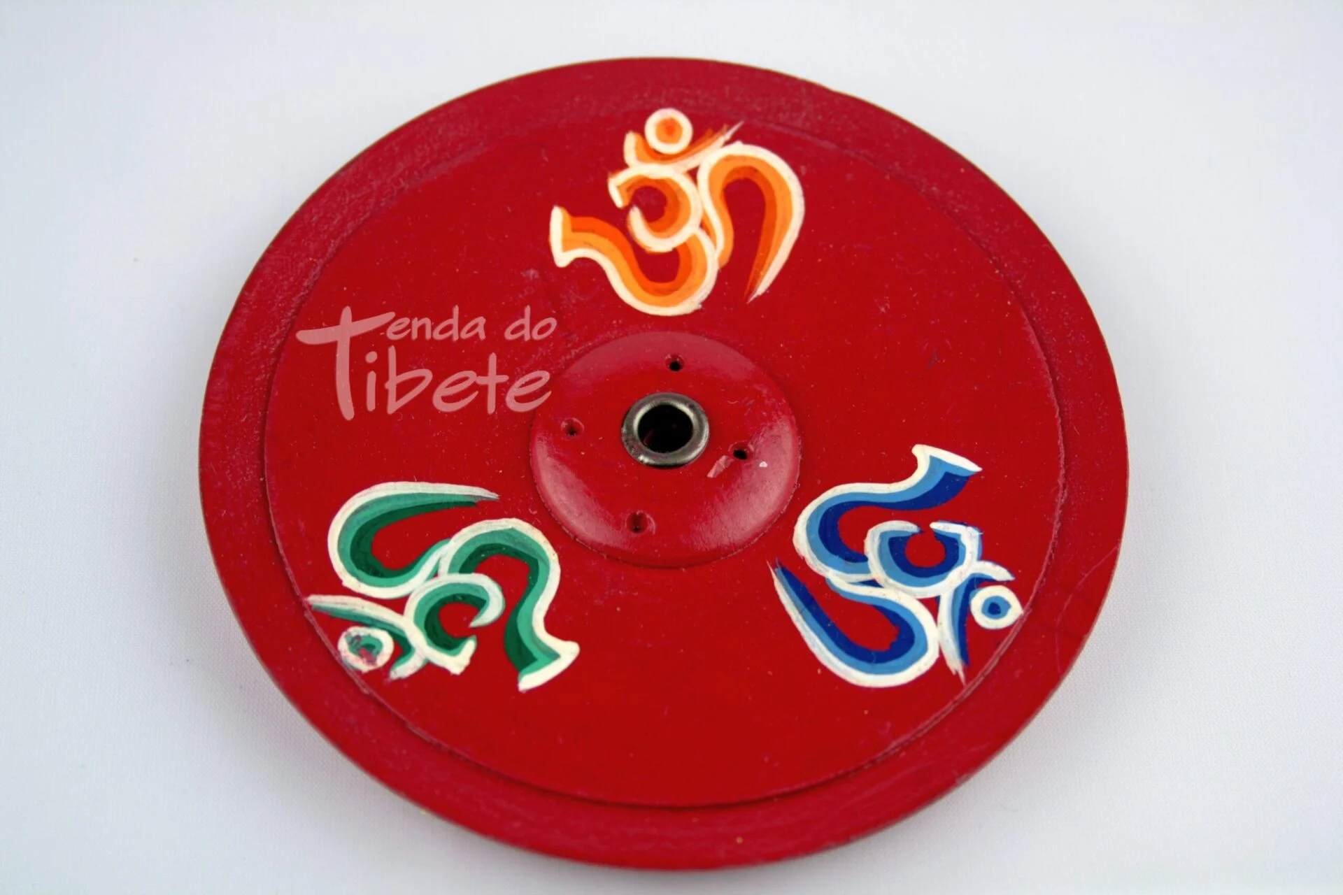 Incensário de Madeira OM Pintado
