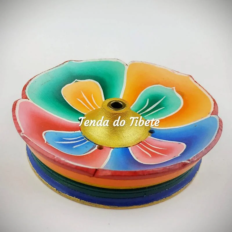 Incensário Flor de Lotus Pintado