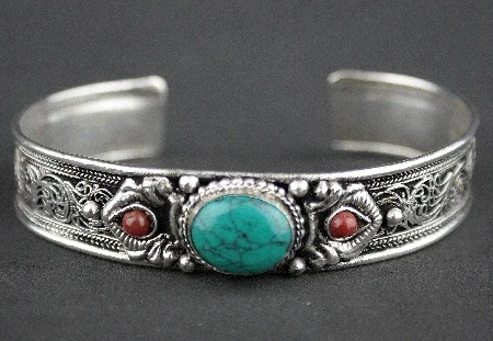 Pulseira Pedra Turquesa e Filigrana