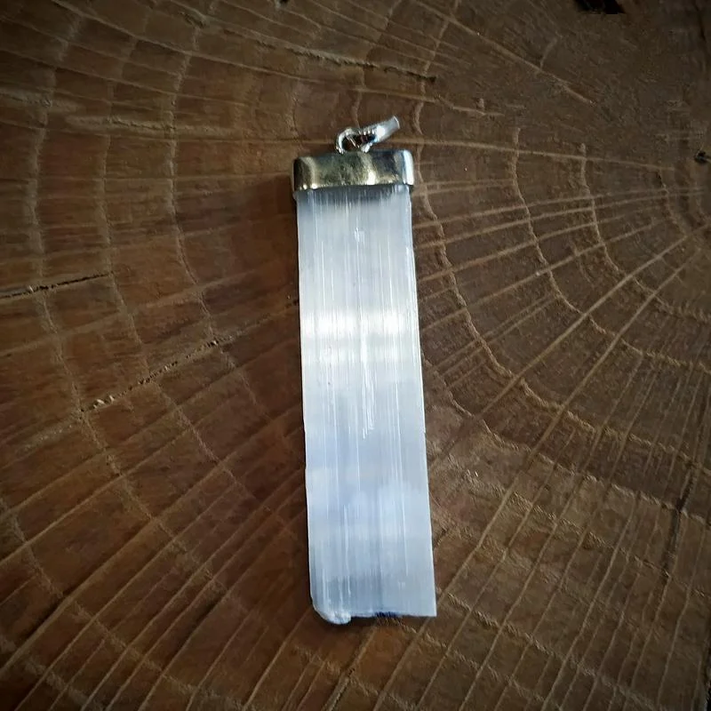 Pendente Selenite Prata