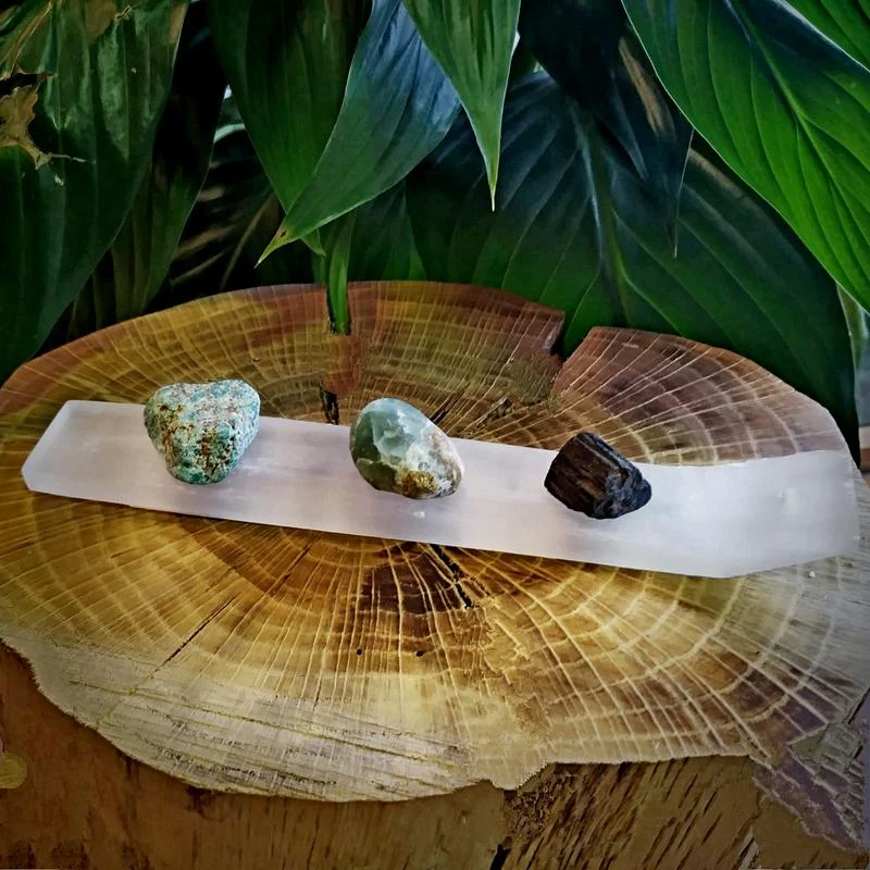 Selenite Incensário e  Barra