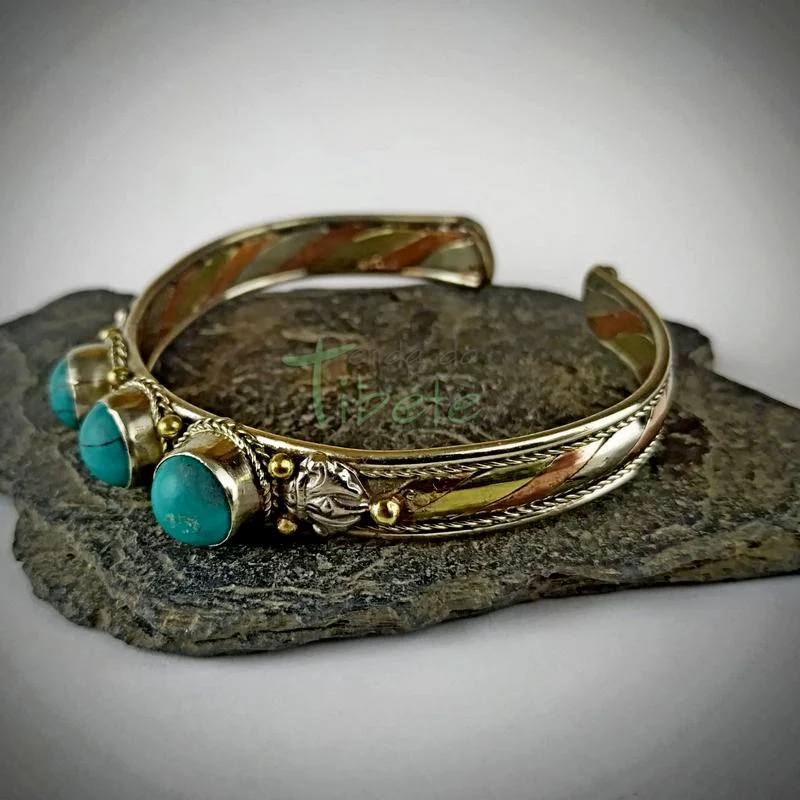 Pulseira 3 Ligas c/ Turquesa