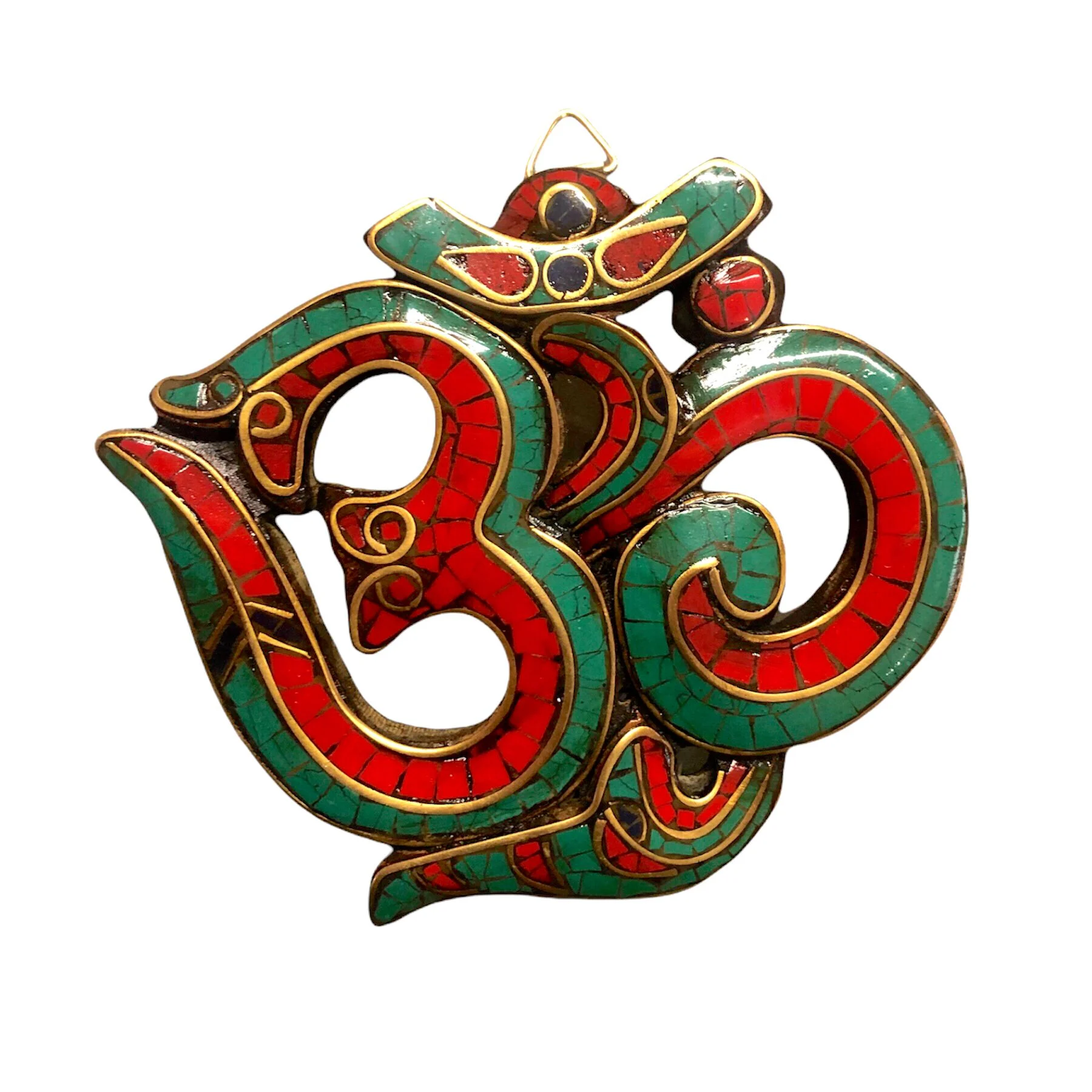 Om turquesa com coral